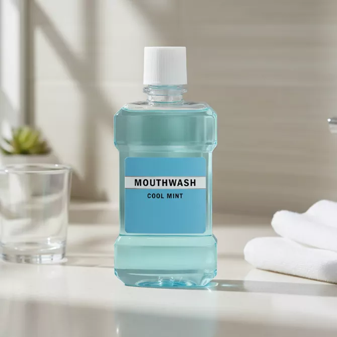 Oral Care Fresh Breath Mouthwash Bottle and Packaging