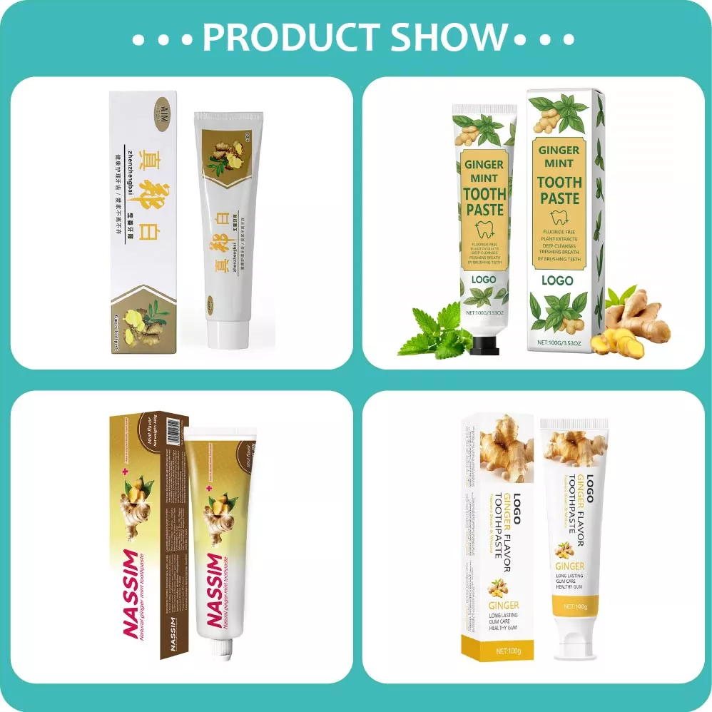 Natural Herbal Ginger Toothpaste product display