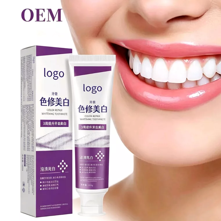 Color Correcting Whitening Toothpaste purple gel